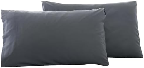 Junn Shenn 2 Pack Microfiber Pillowcases 20x26 Grey