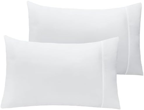 LuxClub Collection Pillowcases 2 Pack - White StandardQueen