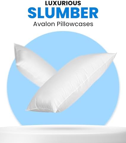 Avalon Bedding Standard White Pillowcases Set of 4