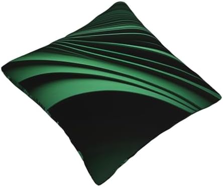 Green Curve Texture Throw Pillow Soft 12x12 Inch Cushion Cover