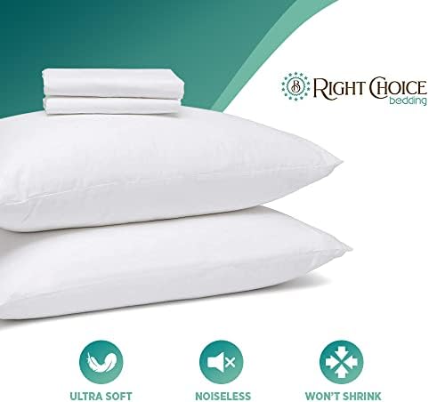 Right Choice Bedding Cotton Pillow Protectors Set of 4 20x26