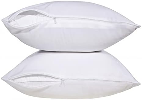 Petal Cliff 2 Pack 250 Thread Count Pillow Protectors with Zipper