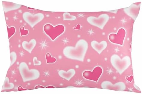 Waterproof Pillow Protector 2 Pack with Zipper and Valentines Day Star Design