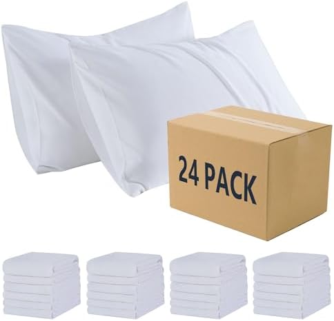 ZPECC Pillow Cases 24 Pack - Soft Microfiber Pillow Covers with Envelope Closure