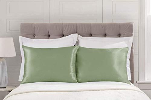 BLISSFORD Satin Pillowcase Set of 2 Sage Green - King Size