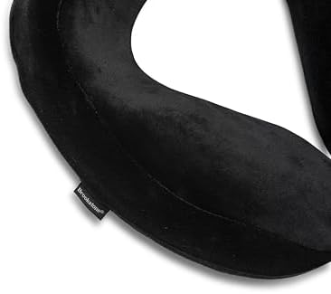 Brookstone Contoured Travel Pillow - Lightweight Memory Foam Neck Support