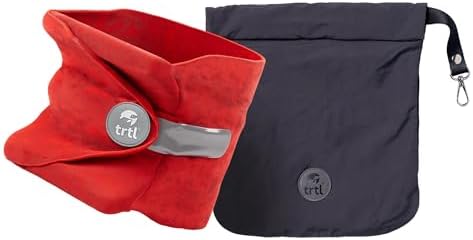 trtl Travel Pillow - Red Lightweight Neck Support Comfortable Machine-Washable