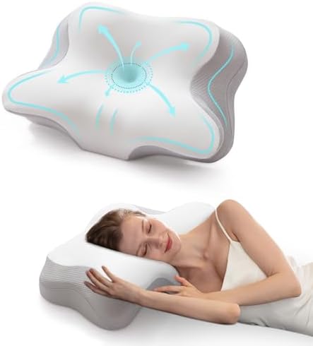 Ergonomic Cervical Neck Pillow with Cooling Case