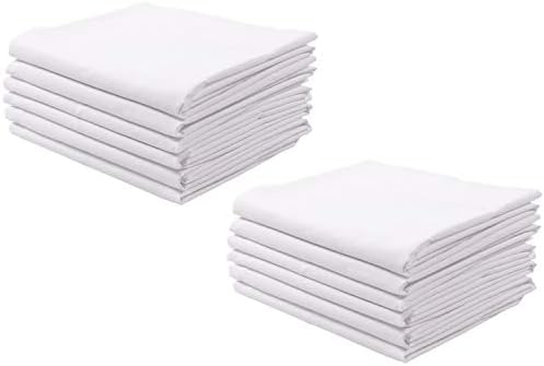 KAF Home Brushed Microfiber Pillow Cases Set of 12 White