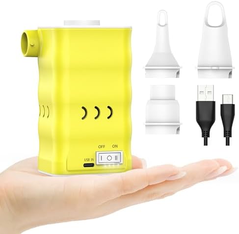 Drmeter Rechargeable Air Mattress Pump with 6000mAh Battery