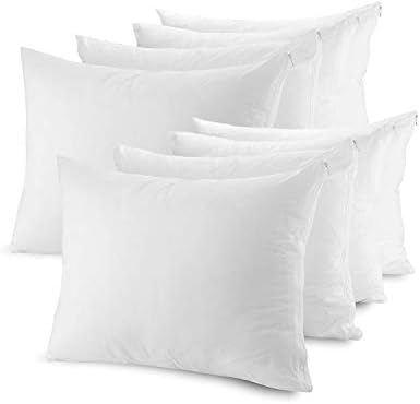 Mastertex Queen Pillow Covers 2 Pack - Zipper Allergy Protector