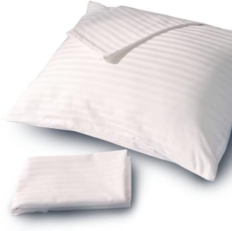 FeelAtHome 100 Cotton Pillow Protector Zipper Case - 20x26 Inches Pack of 4