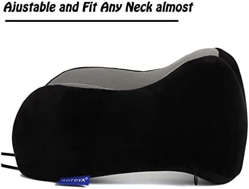GOTDYA Travel Pillow with Memory Foam Support - Black