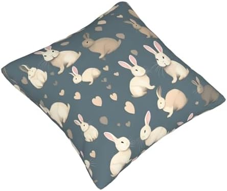 Ogniwo Rabbit Throw Pillow 12x12 Inch Soft Square Cushion Cover