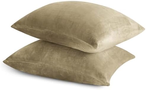 BEDELITE Flannel Pillowcases Set of 2 Soft Fleece with Zipper