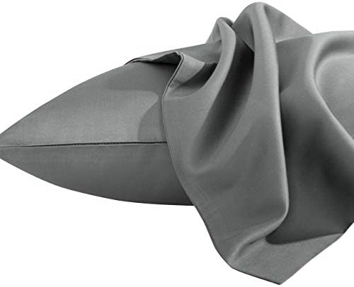 NTBAY Egyptian Cotton Pillowcases Set of 2 - 20x36 Dark Grey