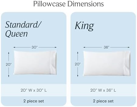 LuxClub Collection Pillowcases 2 Pack - White StandardQueen