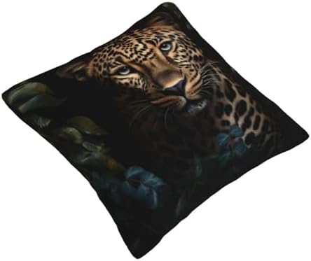 Ogniwo Leopard Print Throw Pillow 12x12 Inch