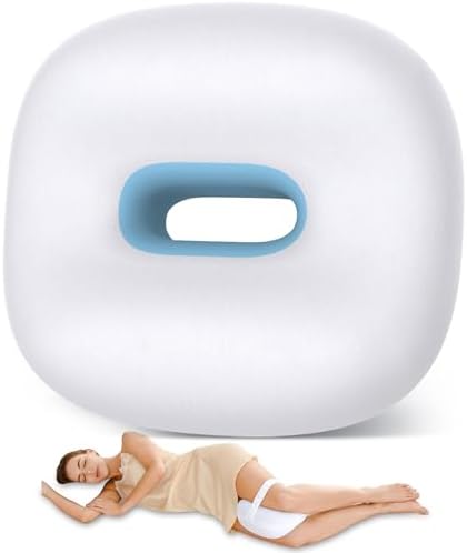 Beslovo Knee Pillow for Side Sleepers with Ice Silk Cover and Strap