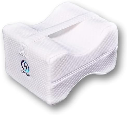 Ergonomic Knee Pillow for Side Sleepers with Cooling Design and Adjustable Strap