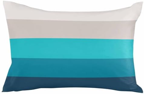 Waterproof Pillow Protector 2 Pack with Turquoise Gradient Design