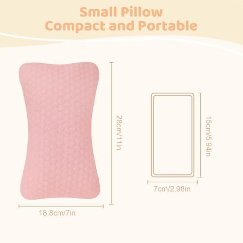 vocheer Mini Travel Pillow - 11x7 Inch Cotton Neck Wrist Support Pillow