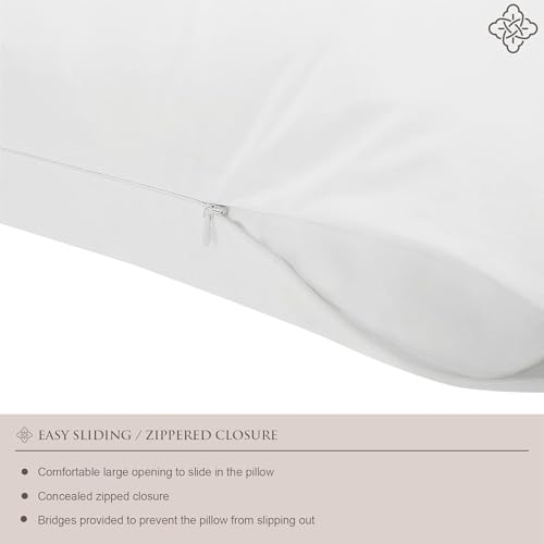 BIOWEAVES Organic Cotton Pillow Protectors 2-Pack 18 x 18