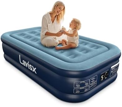 Lavisx Twin Air Mattress with Built in Pump 16 Raised Bed 1