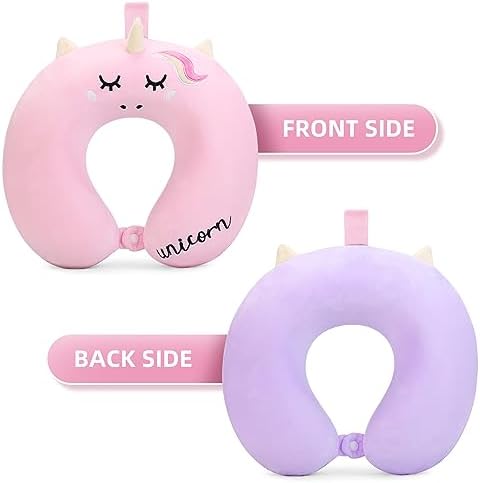 Unicorn Kids Travel Neck Pillow with Eye Mask 1