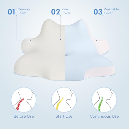 ByNaRIX Cervical Pillow with Cooling Silk Case