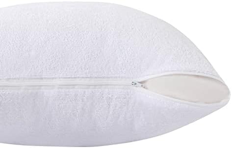 Kingnex Waterproof Feather Proof Pillow Protectors 16x16 Pack of 2 1