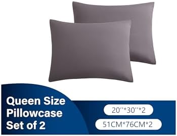 Arianaut Grey Pillow Cases Set of 2 Queen Size