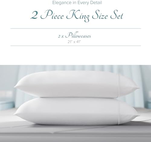 Carressa Linen King Size Pillow Cases Set of 2