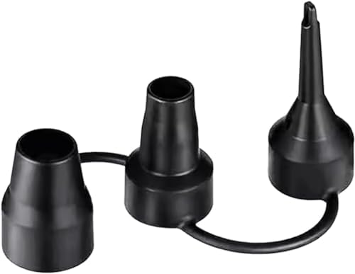 Weicoca 3 Sizes Black Air Pump Nozzle Replacement Set