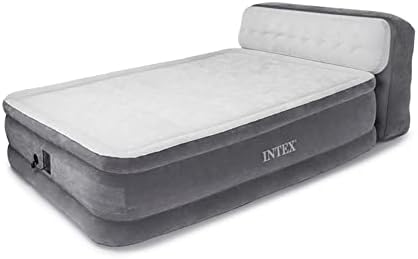 Intex Dura-Beam Ultra Plush Air Mattress with Headboard Queen Gray