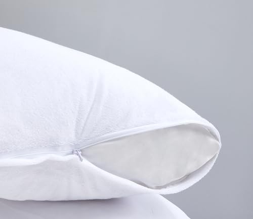 ProtectMySleep Cotton Terry Pillow Protectors - 2 Pack