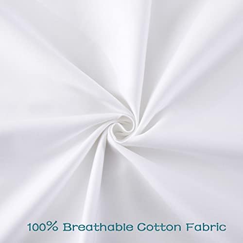 100 Cotton Zippered Pillow Cases Set of 2