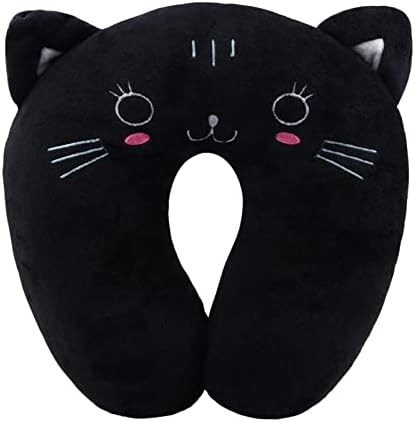 EKDJKK Travel Pillow for Kids Black Cat