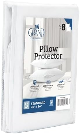 Mastertex Grand Pillow Covers 12 Pack - Zipper Allergy Protection Moisture Wicking