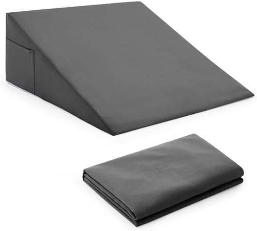 Horbaunal Dark Grey Wedge Pillow Cover with Zipper
