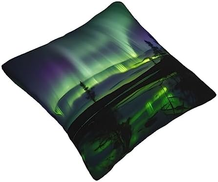 Ogniwo Dark Northern Lights Throw Pillow 12x12 Inch