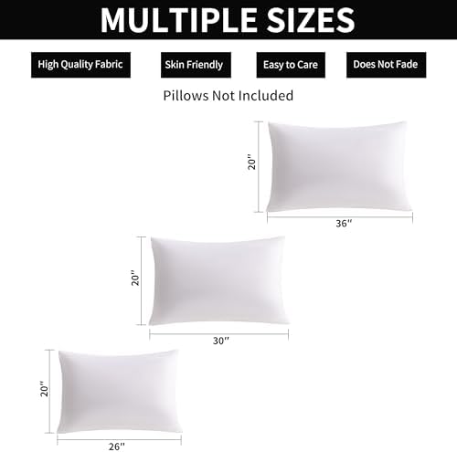 CULVE White Pillowcases 12-Pack 20x26 Envelope Closure