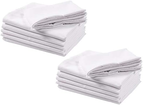 KAF Home Brushed Microfiber Pillow Cases Set of 12 White