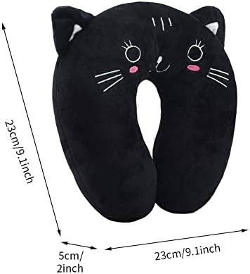 EKDJKK Travel Pillow for Kids Black Cat
