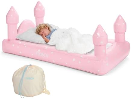 FUNBOY Kids Pink Castle Air Mattress with Travel Bag 1
