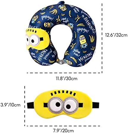 MINISO Minions Travel Neck Pillow with Eye Mask 1