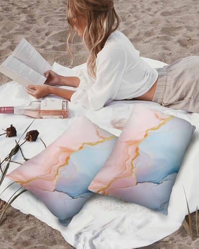 Waterproof Pillow Protectors 2 Pack with Zipper Ombre Pattern