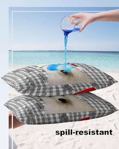 Waterproof Pillow Protector 2 Pack Black Buffalo Bear Design