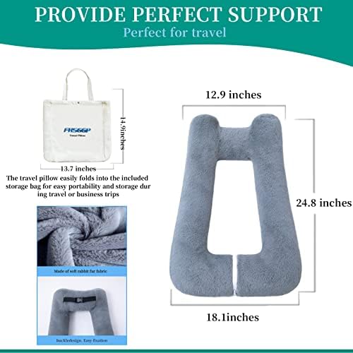 FHSGGP Travel Pillow with Neck Support and Storage Bag