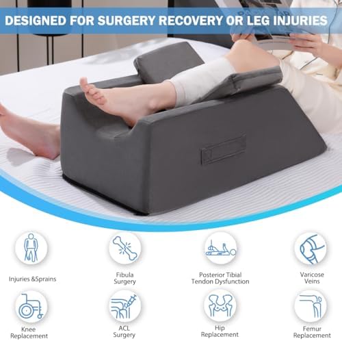 Aodisman Leg Elevation Pillow with Handles and Insert Pad